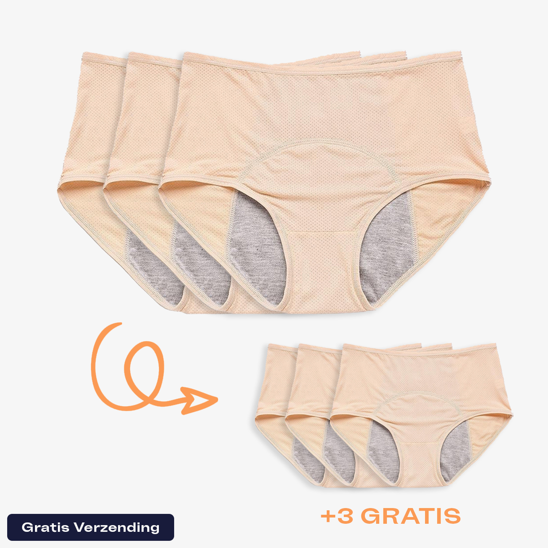 NIEUW: Discreet & Comfortabel Lekvrij Ondergoed (Beige)