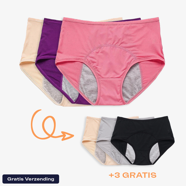 Comfy & Discreet Lekvrij Ondergoed (3+3 GRATIS)