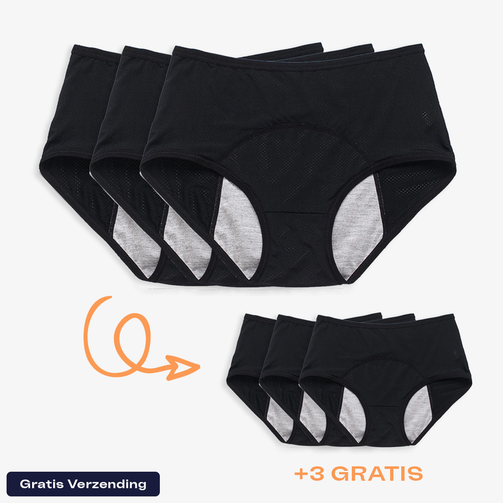 NIEUW: Discreet & Comfortabel Lekvrij Ondergoed (Zwart)